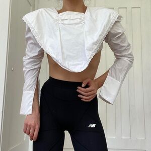 Jacquemus White Blouse with Statement Collar